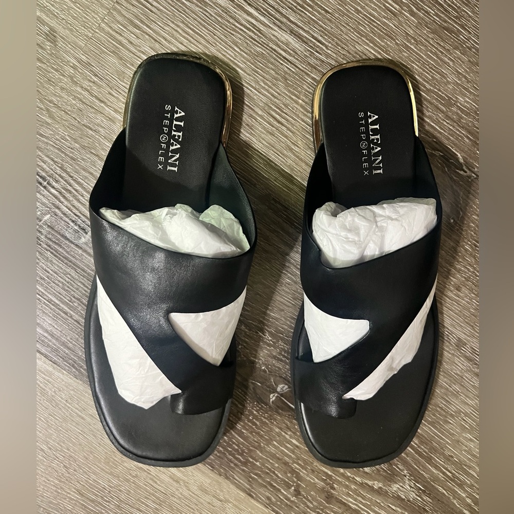 Alfani Black Leather Footwear